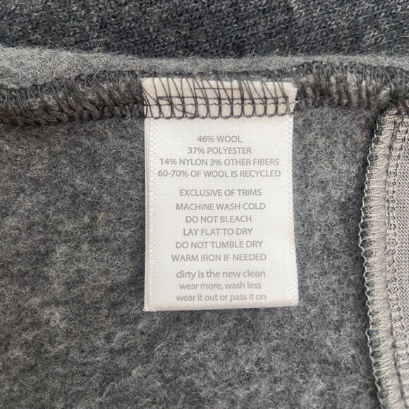 TOAD & Co Women's Gray Vest Size M Sleeveless Wool Blend 2 Way Full Zip Pockets - Picture 9 of 9